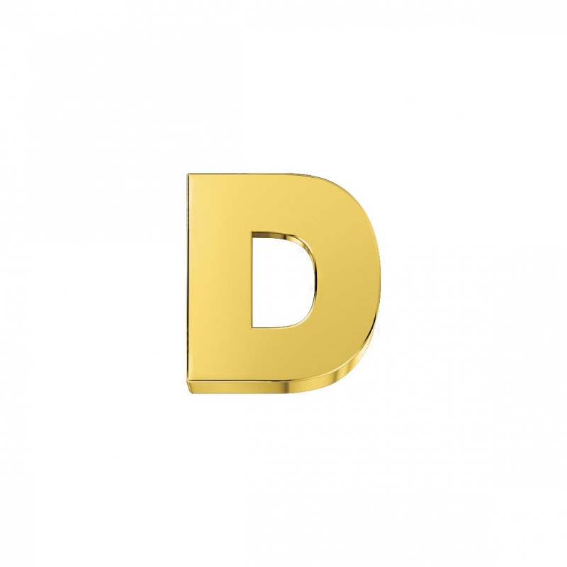 Elements Donnaoro - Lettera D Classica - Oro Giallo