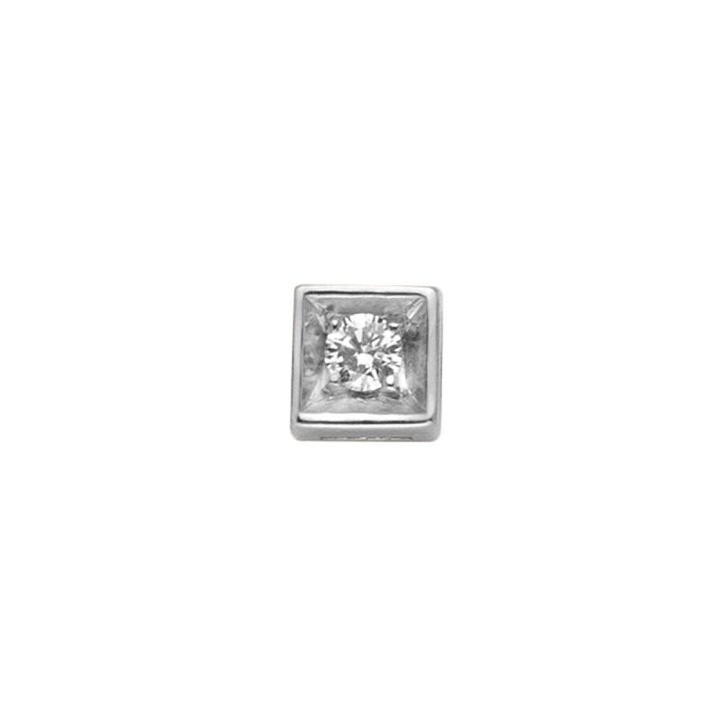 Elements Donnaoro - Profilo Quadrato - Oro Bianco - Diamanti