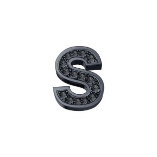 Elements Donnaoro - Lettera S - Oro Brunito - Diamanti Neri