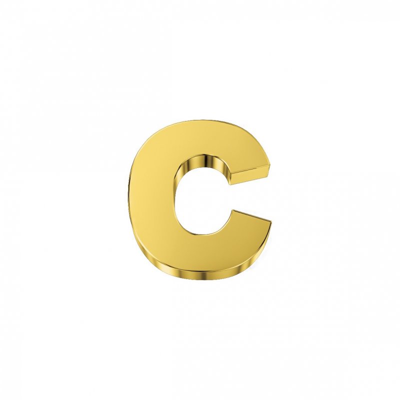 Elements Donnaoro - Lettera C Classica - Oro Giallo