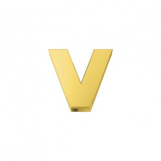 Elements Donnaoro - Lettera V - Oro Giallo 18Kt