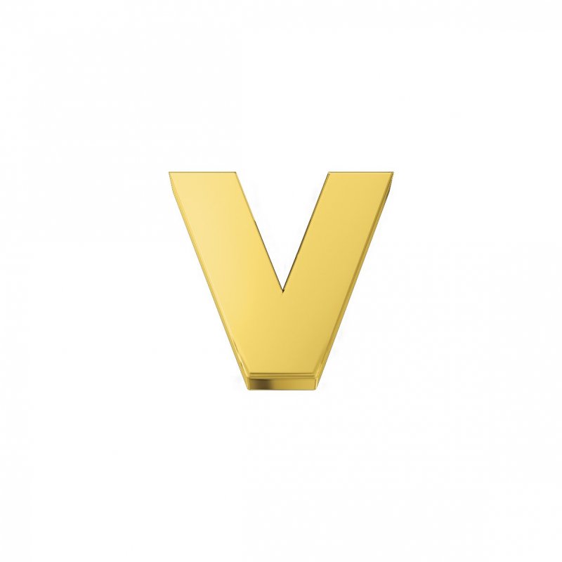 Elements Donnaoro - Lettera V - Oro Giallo 18Kt