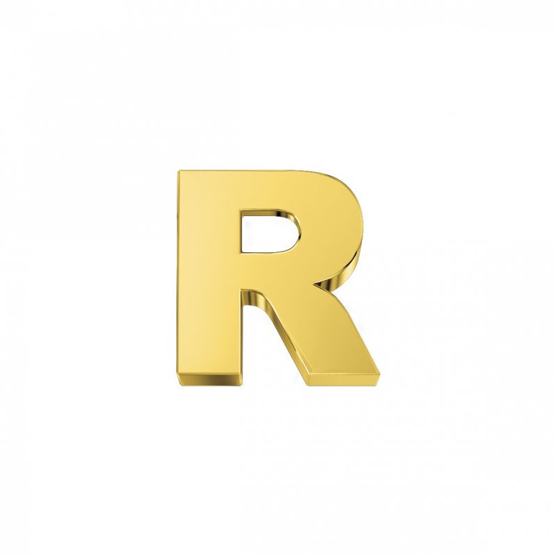 Elements Donnaoro - Lettera R Classica - Oro Giallo