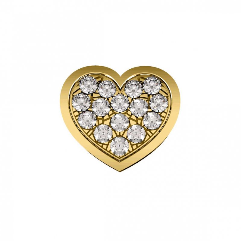 Elements Donnaoro - Cuore Grande - Oro Giallo - Diamanti
