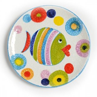 Modigliani - Piatto Frutta Pop Pesci - Ceramica