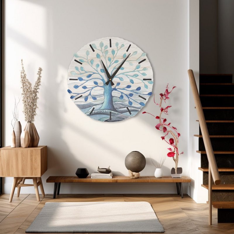 Cartapietra - Orologio Albero - Bassorilievo - Legno