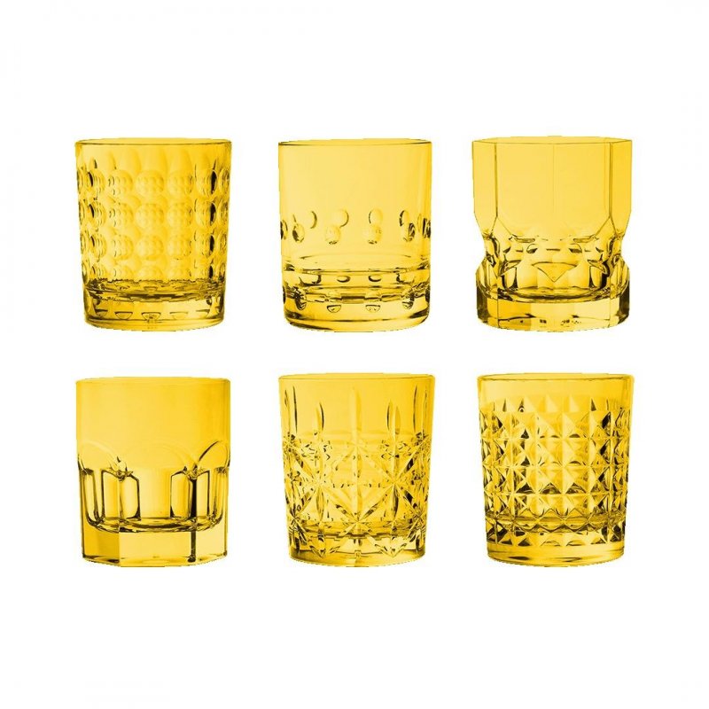 Baci Milano - Set 6 Bicchieri Acqua - Giallo - Crystal Touch