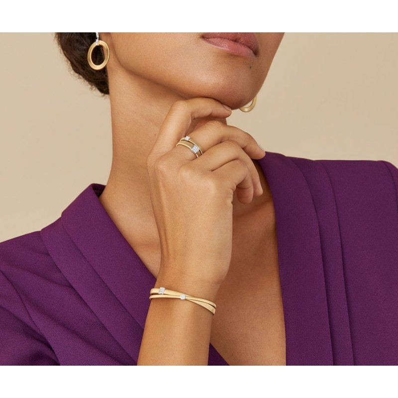 Marco Bicego - Anello Doppia Fascia - Oro - Diamanti