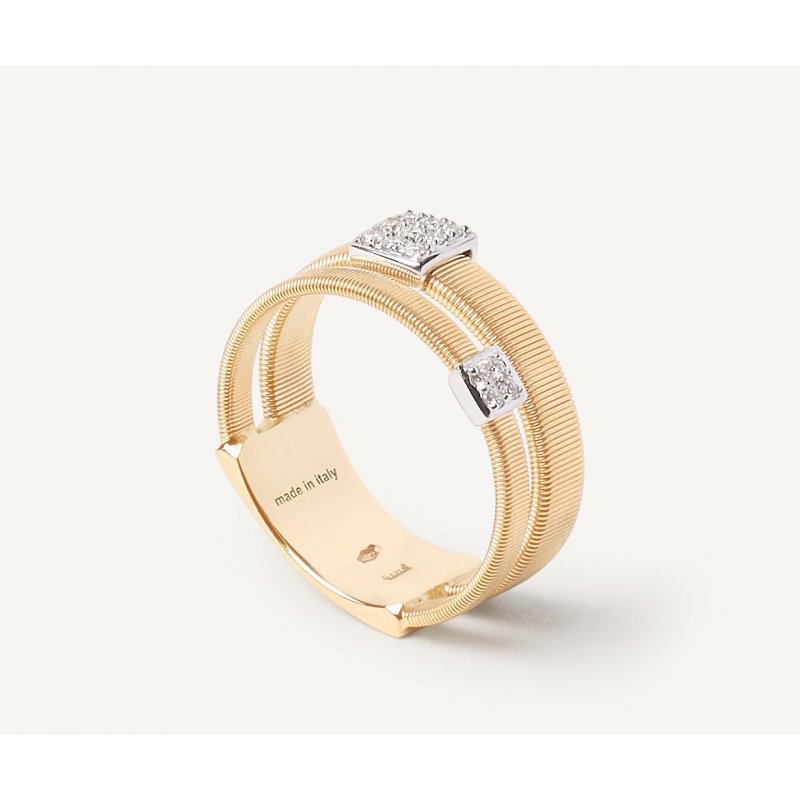 Marco Bicego - Anello Doppia Fascia - Oro - Diamanti