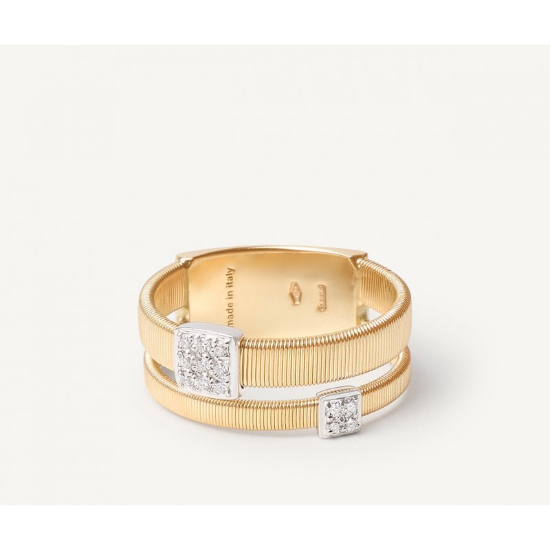 Marco Bicego - Anello Doppia Fascia - Oro - Diamanti
