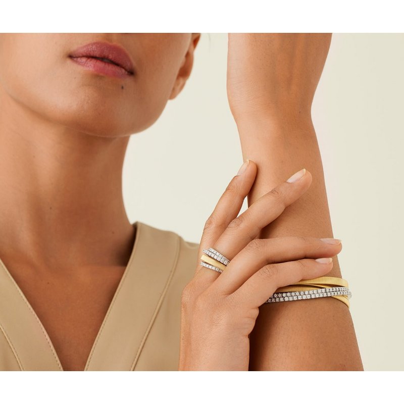 Marco Bicego - Anello 4 Fili - Oro Giallo - Diamanti