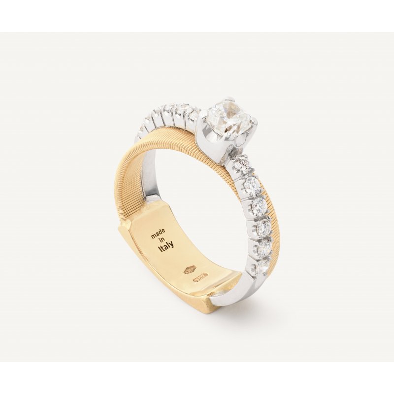 Marco Bicego - Anello Doppia Fascia - Oro Giallo - Diamanti