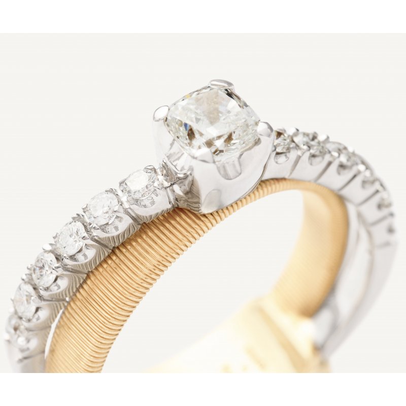 Marco Bicego - Anello Doppia Fascia - Oro Giallo - Diamanti