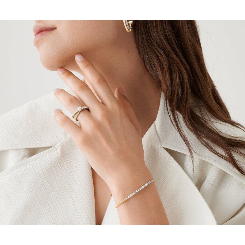 Marco Bicego - Anello Doppia Fascia - Oro Giallo - Diamanti