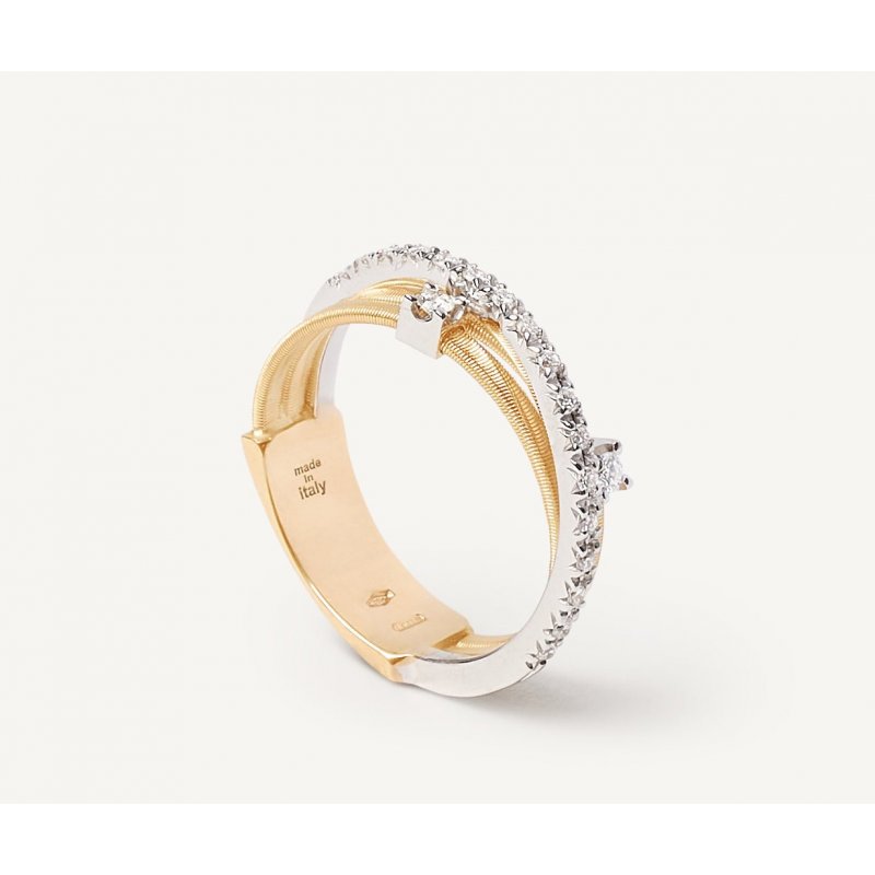 Marco Bicego - Anello Tre Fili - Oro Giallo - Diamanti