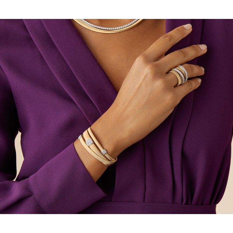 Marco Bicego - Bracciale A Tre Fili - Oro Giallo - Diamanti