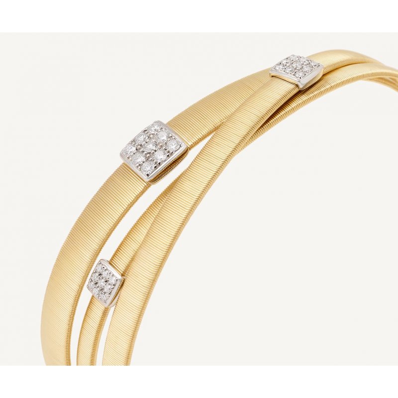 Marco Bicego - Bracciale A Tre Fili - Oro Giallo - Diamanti