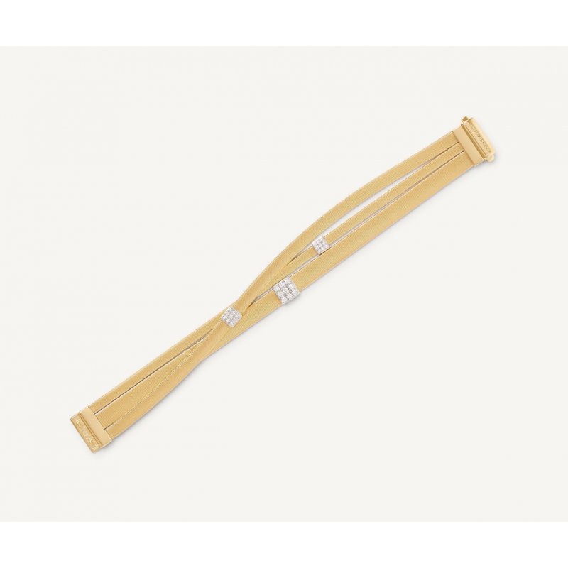 Marco Bicego - Bracciale A Tre Fili - Oro Giallo - Diamanti