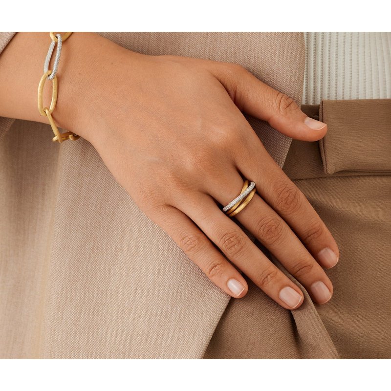 Marco Bicego - Anello A 3 Fili - Oro Giallo - Diamanti