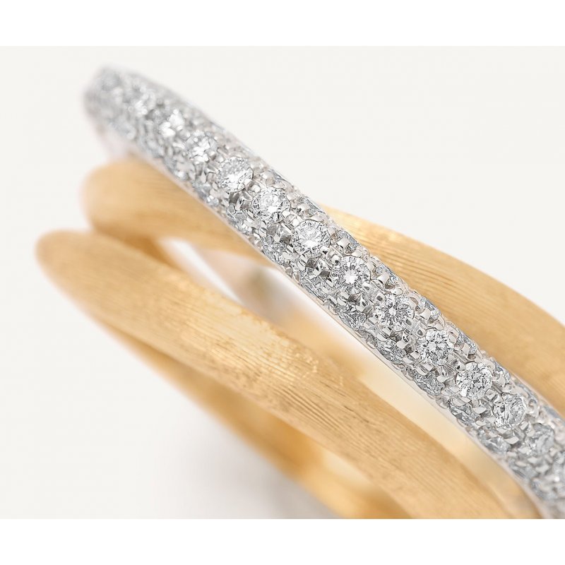 Marco Bicego - Anello A 3 Fili - Oro Giallo - Diamanti