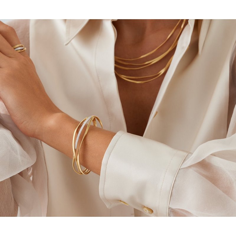 Marco Bicego - Bracciale Semi-Rigido - Oro 18K - Diamanti