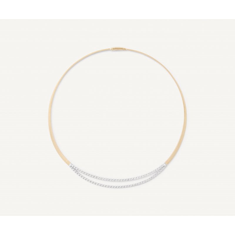 Marco Bicego - Collana Oro Giallo - Doppia Fila Diamanti