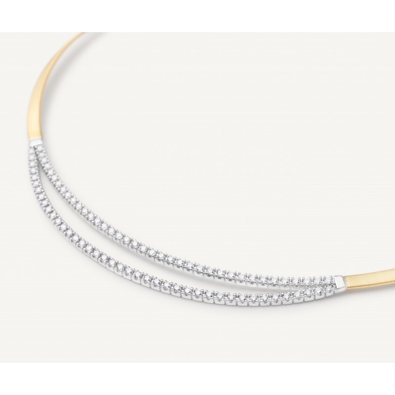 Marco Bicego - Collana Oro Giallo - Doppia Fila Diamanti