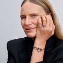 Bracciale con maglia geometrica