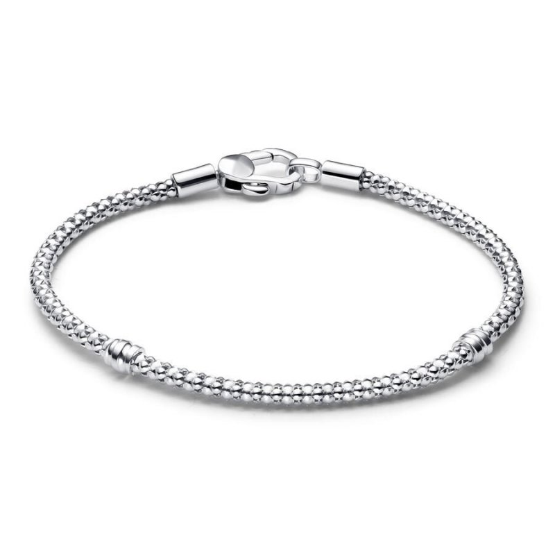 Bracciale con maglia geometrica