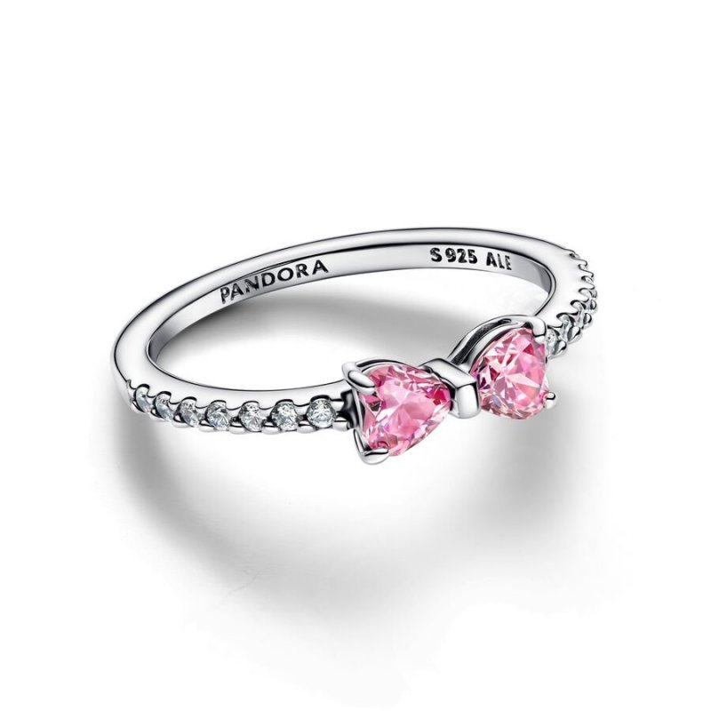 Anello Fiocco Luminoso Rosa
