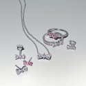 Anello Fiocco Luminoso Rosa