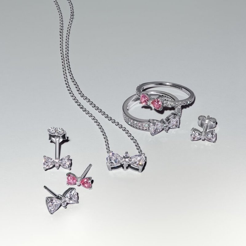 Anello Fiocco Luminoso Rosa