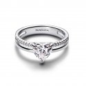 Anello Cuore a doppia fascia