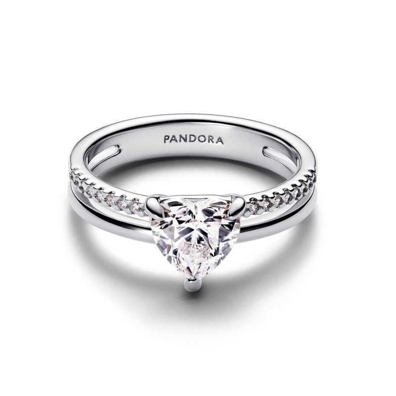 Anello Cuore a doppia fascia