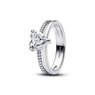 Anello Cuore a doppia fascia
