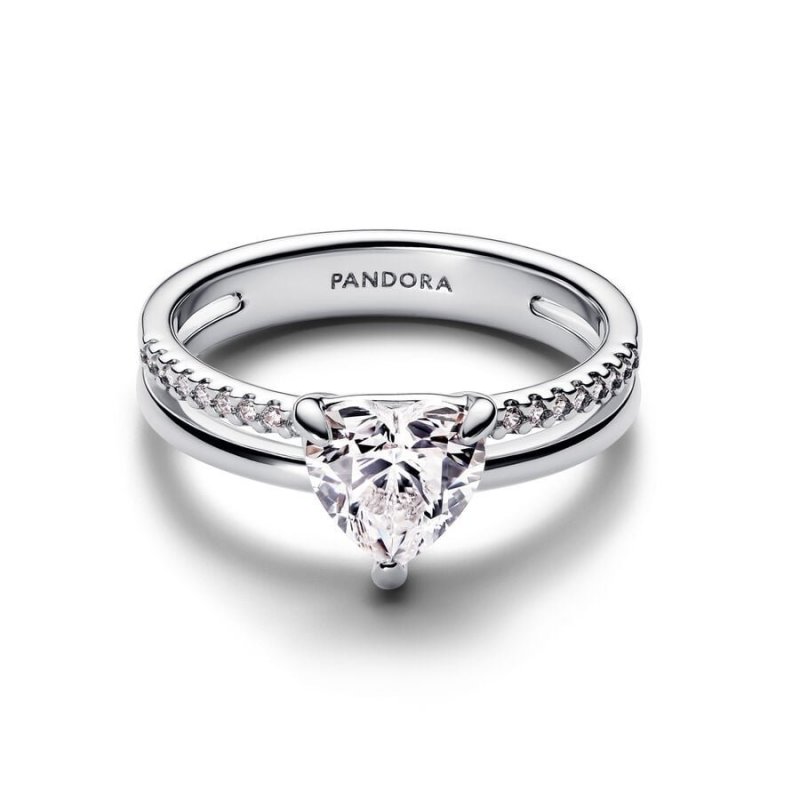 Anello Cuore a doppia fascia