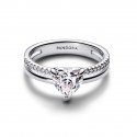 Anello Cuore a doppia fascia