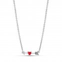 Collana Freccia e cuore in vetro di Murano