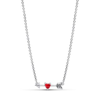 Collana Freccia e cuore in vetro di Murano
