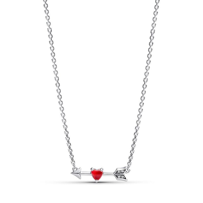 Collana Freccia e cuore in vetro di Murano