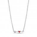 Collana Freccia e cuore in vetro di Murano