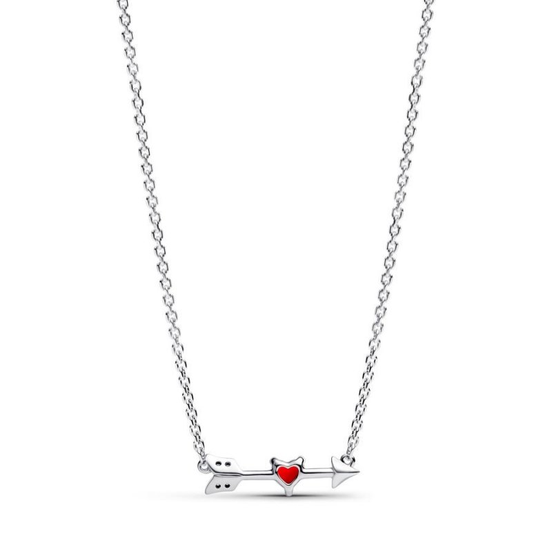 Collana Freccia e cuore in vetro di Murano