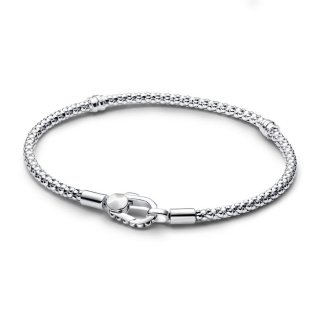 Bracciale con maglia geometrica