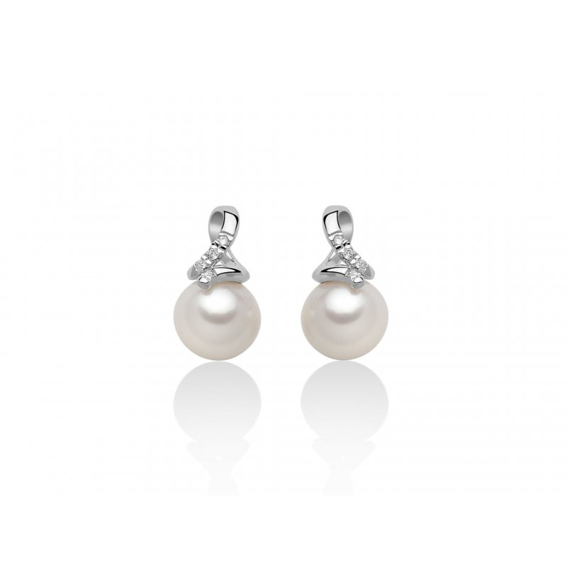 Miluna - Orecchini Perle Oriente - Oro - Diamanti