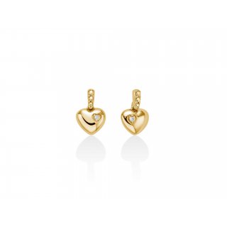 Miluna - Orecchini Con Cuori - Oro Giallo - Diamanti