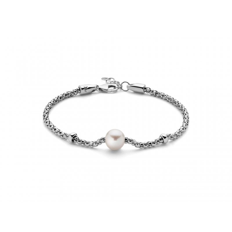 Miluna - Bracciale Con Catena - Argento - Perla