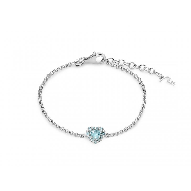 Miluna - Bracciale Gemma Cuore - Argento 925