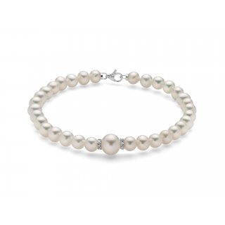 Miluna - Bracciale Perle - Oro Bianco - Diamanti