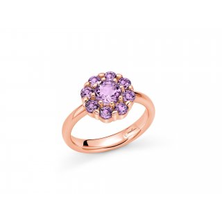 Miluna - Anello Ametista - Argento Rosa