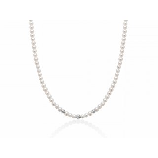 Miluna - Collana Di Perle Oriente - Oro Bianco
